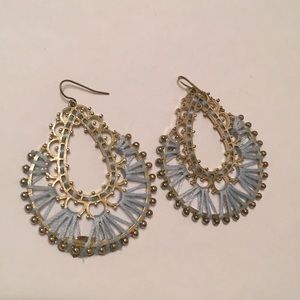 Threaded decorative earrings